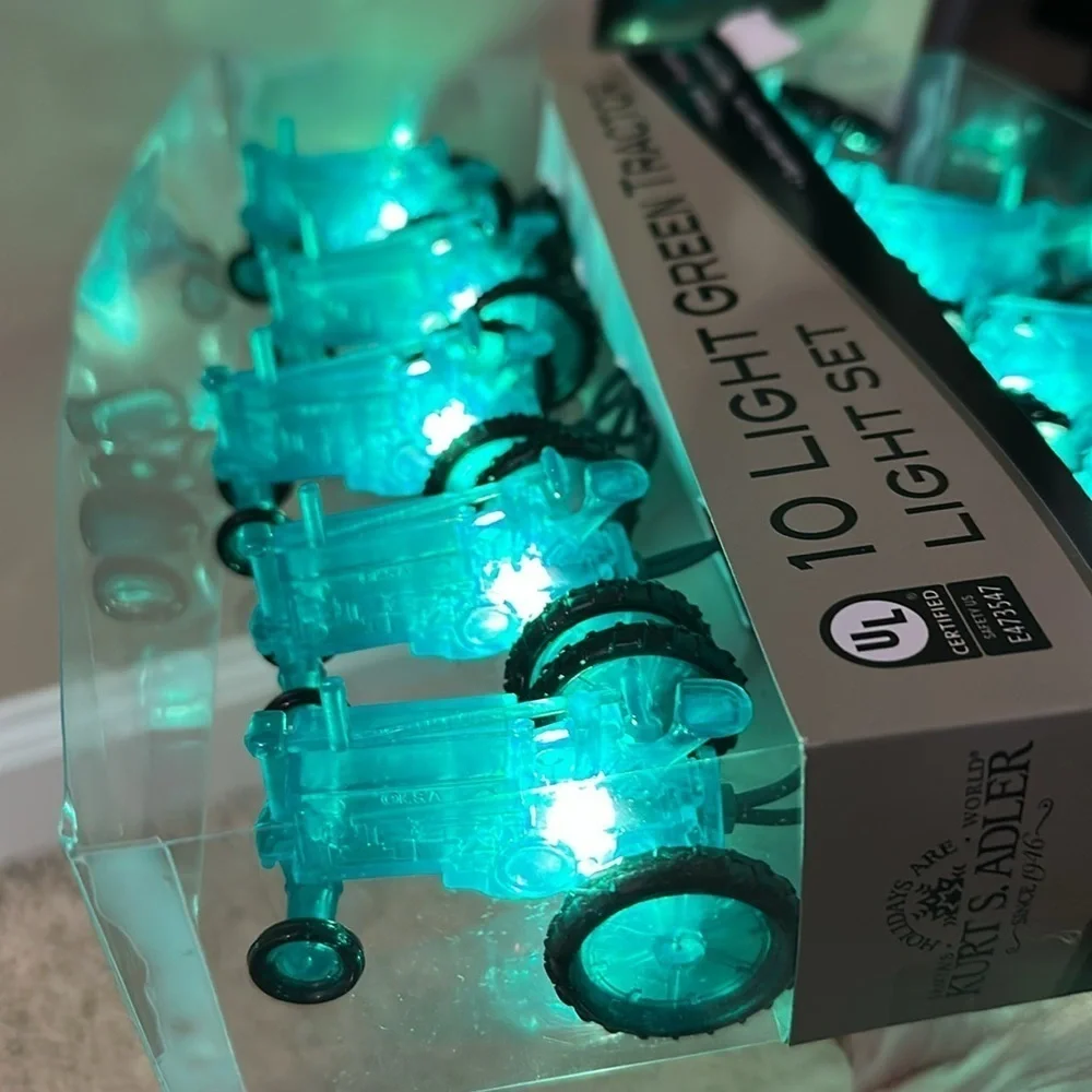 Kurt S. Adler 10-Light Green Tractor Light Set